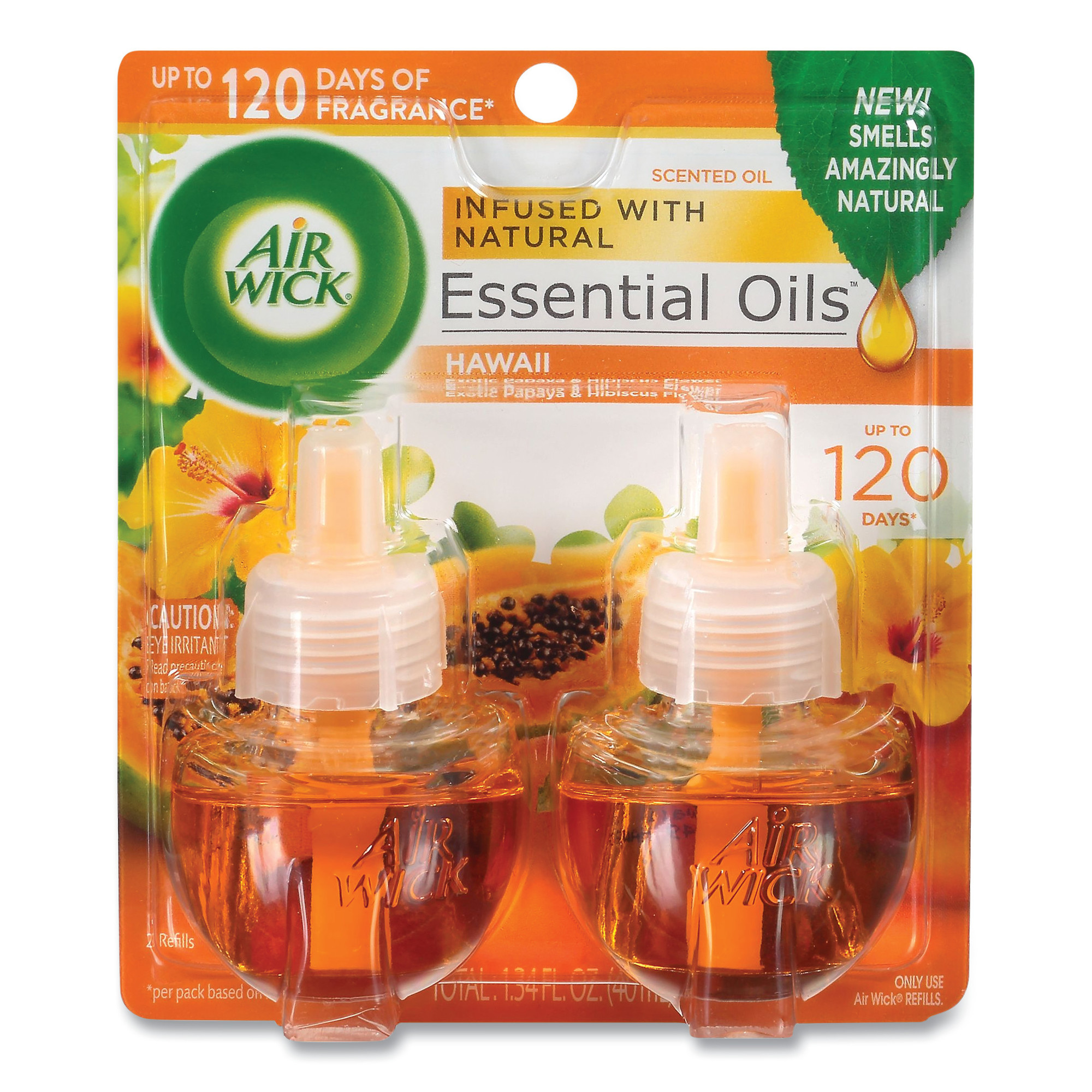 Air Wick, Scented Oil Twin Refill, Color Family Orange, Included (qty.) 6, Model# 62338-85175
